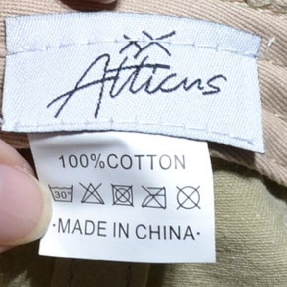 Atticus Poetry Hat Beige Cotton Embroidered Snapback Hat - Picture 6 of 6